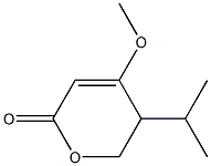 5,6-ジヒドロ-5-イソプロピル-4-メトキシ-2H-ピラン-2-オン 化学構造式