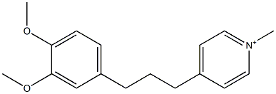 4-[3-(3,4-Dimethoxyphenyl)propyl]-1-methylpyridinium Struktur