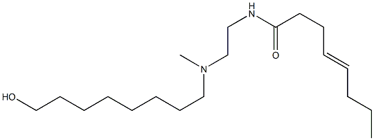 N-[2-[N-(8-Hydroxyoctyl)-N-methylamino]ethyl]-4-octenamide,,结构式