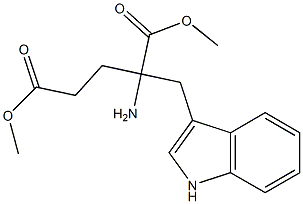 2-Amino-2-(1H-indol-3-ylmethyl)glutaric acid dimethyl ester,,结构式