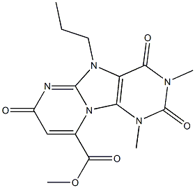 1,3-Dimethyl-2,4,7-trioxo-5-propyl-1,2,3,4,5,7-hexahydropyrimido[1,2-e]purine-9-carboxylic acid methyl ester