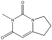 2-メチル-6,7-ジヒドロピロロ[1,2-c]ピリミジン-1,3(2H,5H)-ジオン 化学構造式