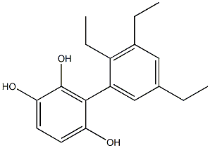 3-(2,3,5-Triethylphenyl)benzene-1,2,4-triol 结构式