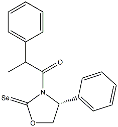 (4R)-4-Phenyl-3-(2-phenylpropanoyl)oxazolidine-2-selenone Struktur