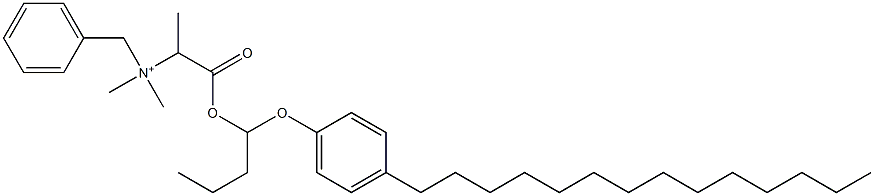 N,N-Dimethyl-N-benzyl-N-[1-[[1-(4-tetradecylphenyloxy)butyl]oxycarbonyl]ethyl]aminium Structure