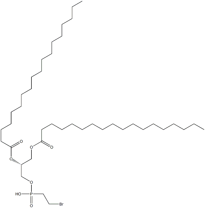 [R,(+)]-1,2,3-Propanetriol 1,2-distearate 3-[(2-bromoethyl) phosphonate],,结构式