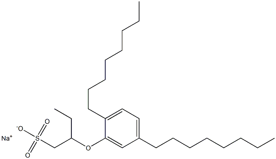 2-(2,5-Dioctylphenoxy)butane-1-sulfonic acid sodium salt,,结构式