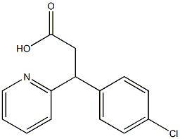 3-(4-クロロフェニル)-3-(2-ピリジル)プロパン酸 化学構造式