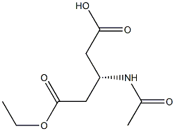 [S,(-)]-3-Acetylaminoglutaric acid hydrogen 1-ethyl ester Struktur