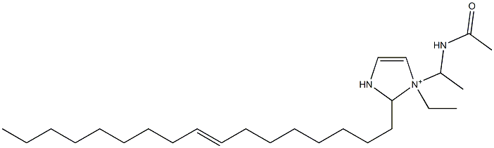 1-[1-(Acetylamino)ethyl]-1-ethyl-2-(8-heptadecenyl)-4-imidazoline-1-ium Structure