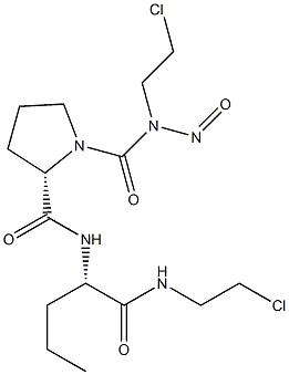 (2S)-N-[(S)-1-[(2-Chloroethyl)carbamoyl]butyl]-1-[(2-chloroethyl)nitrosocarbamoyl]-2-pyrrolidinecarboxamide,,结构式