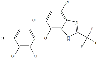 4,6-Dichloro-7-(2,3,4-trichlorophenoxy)-2-trifluoromethyl-1H-benzimidazole Structure