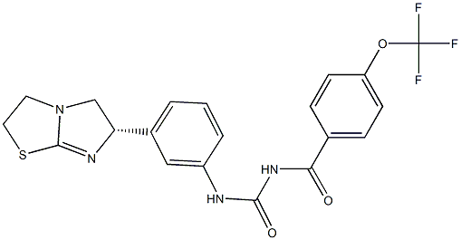1-(4-Trifluoromethoxybenzoyl)-3-[3-[[(6S)-2,3,5,6-tetrahydroimidazo[2,1-b]thiazol]-6-yl]phenyl]urea Structure