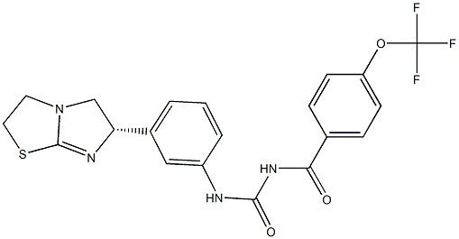 1-(4-Trifluoromethoxybenzoyl)-3-[3-[[(6S)-2,3,5,6-tetrahydroimidazo[2,1-b]thiazol]-6-yl]phenyl]urea|