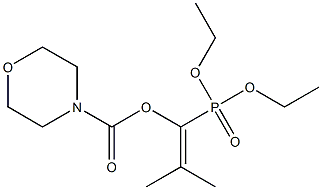 1-(モルホリノカルボニルオキシ)-2-メチル-1-プロペニルホスホン酸ジエチル 化学構造式