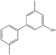 3-(3-メチルフェニル)-5-メチルフェノール 化学構造式