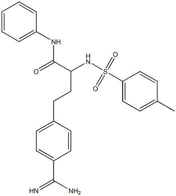4-[3-(4-メチルフェニルスルホニルアミノ)-4-オキソ-4-(フェニルアミノ)ブチル]ベンズアミジン 化学構造式