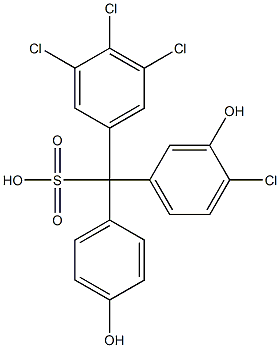 (4-Chloro-3-hydroxyphenyl)(3,4,5-trichlorophenyl)(4-hydroxyphenyl)methanesulfonic acid Structure