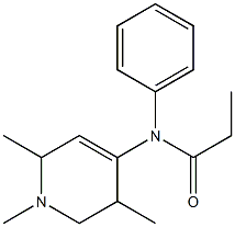 1,2,5-Trimethyl-1,2,5,6-tetrahydro-4-[phenyl(propionyl)amino]pyridine,,结构式