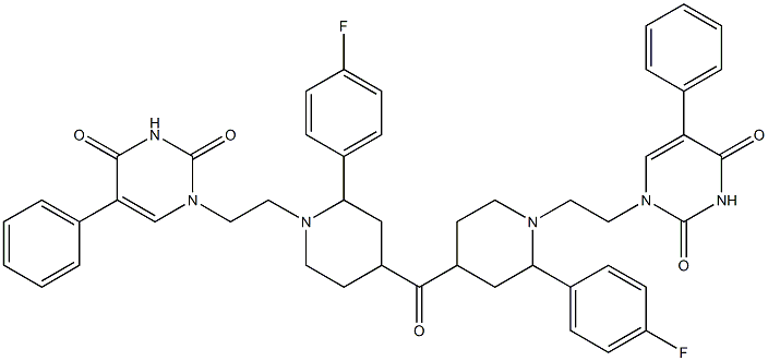 4-Fluorophenyl[1-[2-[(2,6-dioxo-5-phenyl-1,2,3,6-tetrahydropyrimidin)-3-yl]ethyl]piperidin-4-yl] ketone