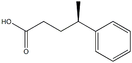 [R,(-)]-4-フェニル吉草酸 化学構造式