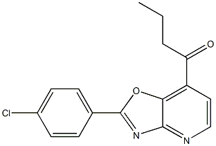 2-(4-Chlorophenyl)-7-butanoyloxazolo[4,5-b]pyridine Structure