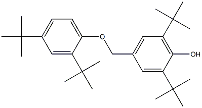 2,6-Di-tert-butyl-4-[[(2,4-di-tert-butylphenyl)oxy]methyl]phenol Structure