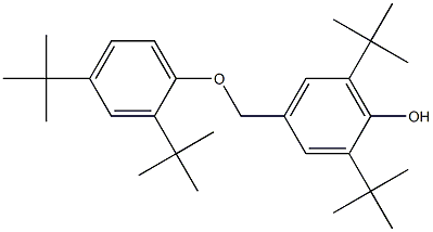 2,6-Di-tert-butyl-4-[[(2,4-di-tert-butylphenyl)oxy]methyl]phenol 结构式