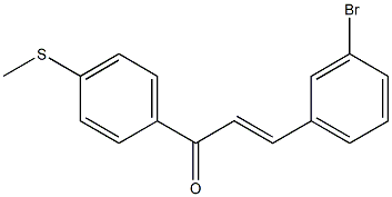 4-(メチルチオ)-3'-ブロモカルコン 化学構造式