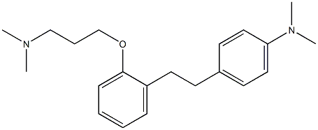 3-[2-[2-(4-ジメチルアミノフェニル)エチル]フェノキシ]-N,N-ジメチルプロパン-1-アミン 化学構造式