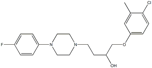 1-(4-Chloro-3-methylphenoxy)-4-[4-[4-fluorophenyl]-1-piperazinyl]-2-butanol Structure