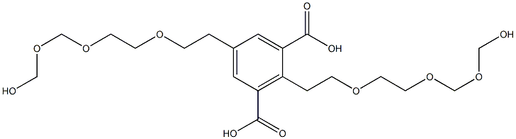 2,5-Bis(9-hydroxy-3,6,8-trioxanonan-1-yl)isophthalic acid Struktur