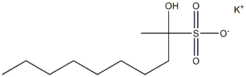 2-Hydroxydecane-2-sulfonic acid potassium salt,,结构式