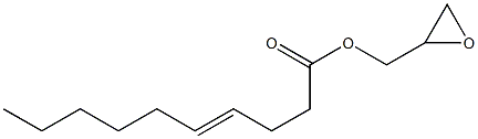 4-デセン酸(オキシラン-2-イル)メチル 化学構造式
