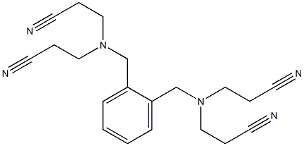 N,N,N',N'-Tetra(2-cyanoethyl)xylylenediamine 结构式