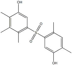 3,3'-Dihydroxy-4,4',5,6,6'-pentamethyl[sulfonylbisbenzene] 结构式