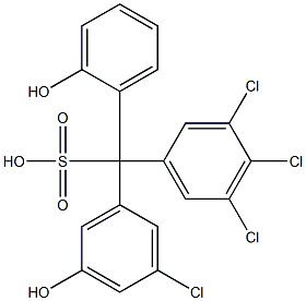 (3-Chloro-5-hydroxyphenyl)(3,4,5-trichlorophenyl)(2-hydroxyphenyl)methanesulfonic acid,,结构式