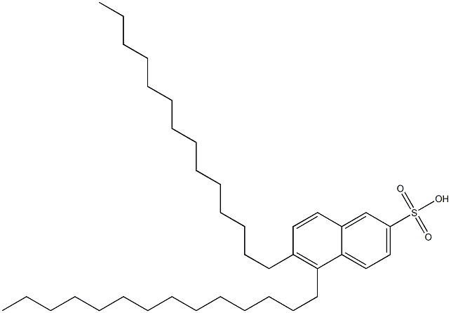 5,6-Ditetradecyl-2-naphthalenesulfonic acid 结构式