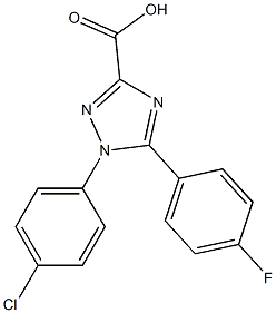 1-(4-Chlorophenyl)-5-(4-fluorophenyl)-1H-1,2,4-triazole-3-carboxylic acid Structure