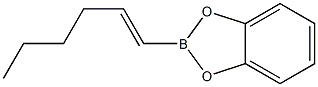 2-[(E)-1-Hexenyl]-1,3,2-benzodioxaborole 结构式