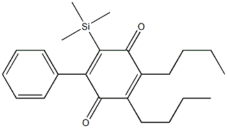 2,3-Dibutyl-5-phenyl-6-(trimethylsilyl)-2,5-cyclohexadiene-1,4-dione 结构式