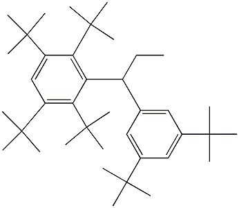 1-(2,3,5,6-Tetra-tert-butylphenyl)-1-(3,5-di-tert-butylphenyl)propane,,结构式
