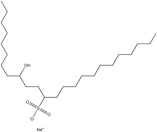 9-ヒドロキシテトラコサン-12-スルホン酸ナトリウム 化学構造式