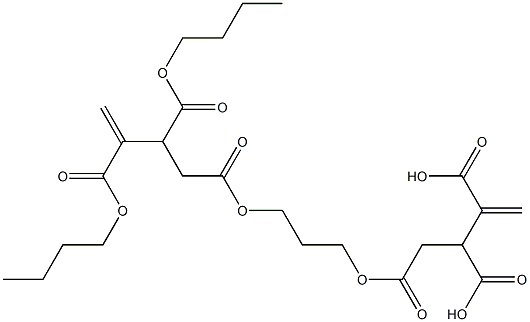 4,4'-[1,3-プロパンジイルビス(オキシカルボニル)]ビス(1-ブテン-2,3-ジカルボン酸ジブチル) 化学構造式
