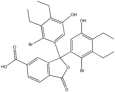 1,1-Bis(2-bromo-3,4-diethyl-5-hydroxyphenyl)-1,3-dihydro-3-oxoisobenzofuran-6-carboxylic acid,,结构式