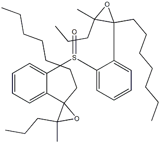 (2-Heptyl-3-methyl-3-propyloxiranyl)phenyl sulfoxide 结构式