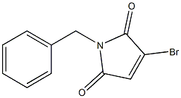 2,5-ジヒドロ-3-ブロモ-1-(ベンジル)-1H-ピロール-2,5-ジオン 化学構造式