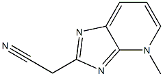[4-メチル-4H-イミダゾ[4,5-b]ピリジン-2-イル]アセトニトリル 化学構造式