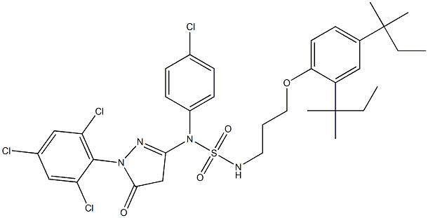 1-(2,4,6-Trichlorophenyl)-3-[4-chloro-N-[3-(2,4-di-tert-pentylphenoxy)propylsulfamoyl]anilino]-5(4H)-pyrazolone