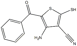 4-Amino-5-benzoyl-2-mercaptothiophene-3-carbonitrile,,结构式